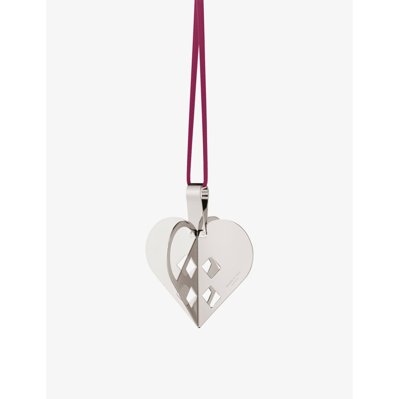Georg Jensen palladium plated brass heart ornament 6.3cm - British product