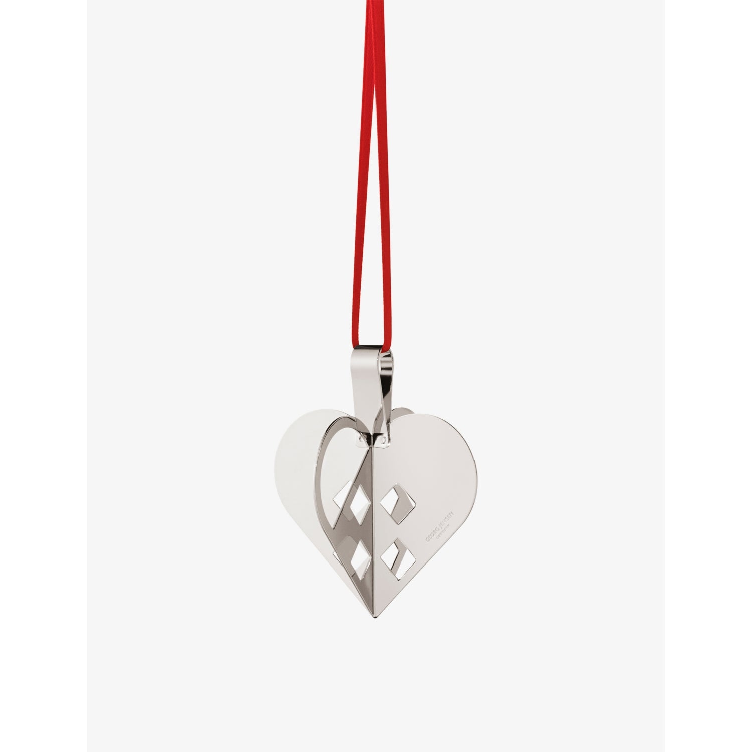 2025 Holiday Heart Palladium Plated Brass Ornament - GOLD