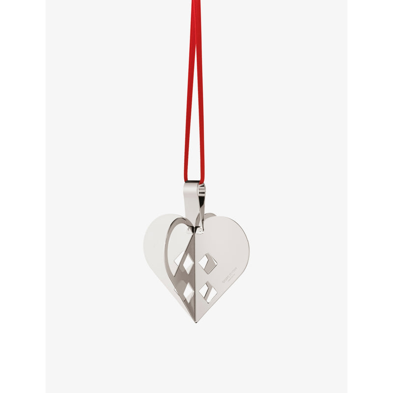 2025 Holiday Heart Palladium Plated Brass Ornament - GOLD