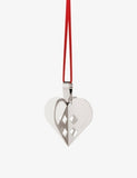 Georg Jensen palladium plated brass heart ornament 6.3cm - British product