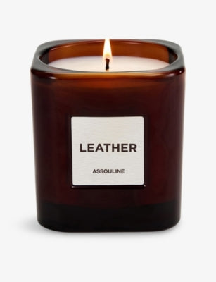 Assouline leather scented candle 260g - British product