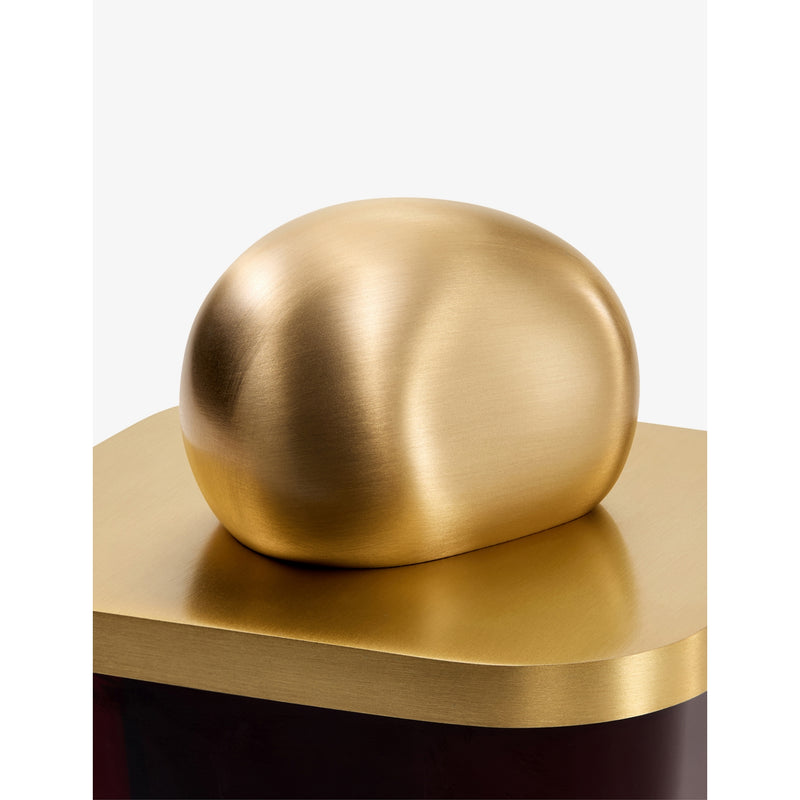 Assouline brass pebble candle lid 90mm, (British brand)