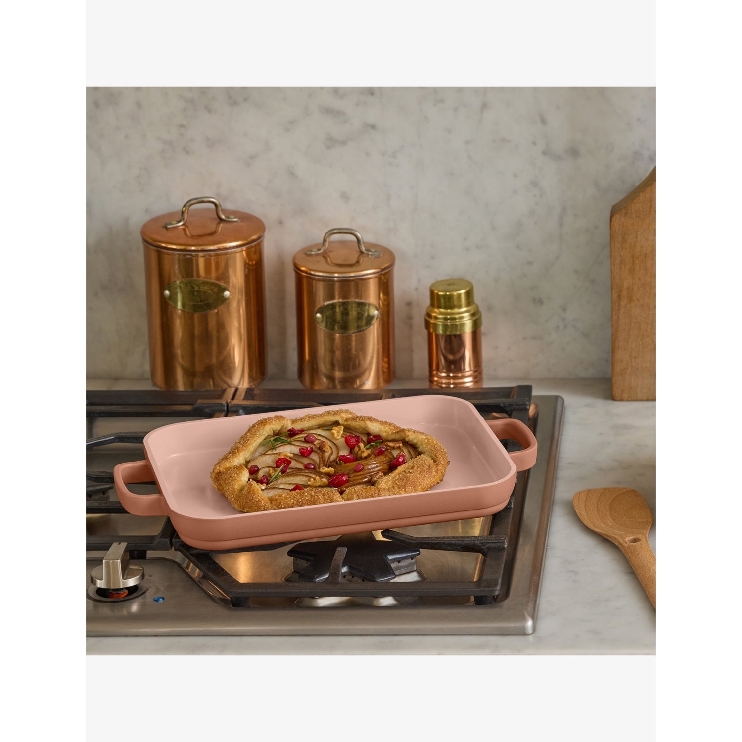 Our Place mini aluminium griddle pan, imported from the UK