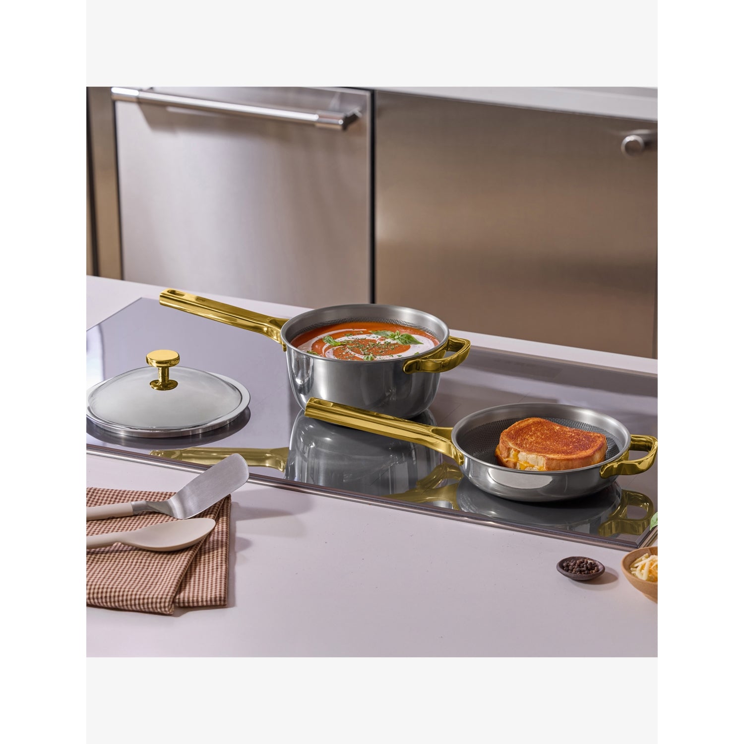 Our Place titanium cookware duo Always Pan Pro and Mini, UK version