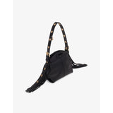 Maje Miss M micro leather bag with clover charm (British brand)