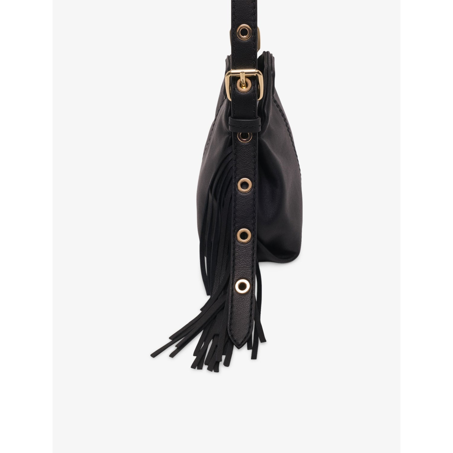 Maje Miss M micro leather bag with clover charm (British brand)