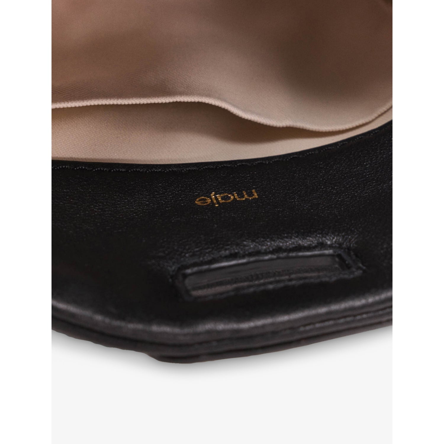 Maje Miss M micro leather bag with clover charm (British brand)
