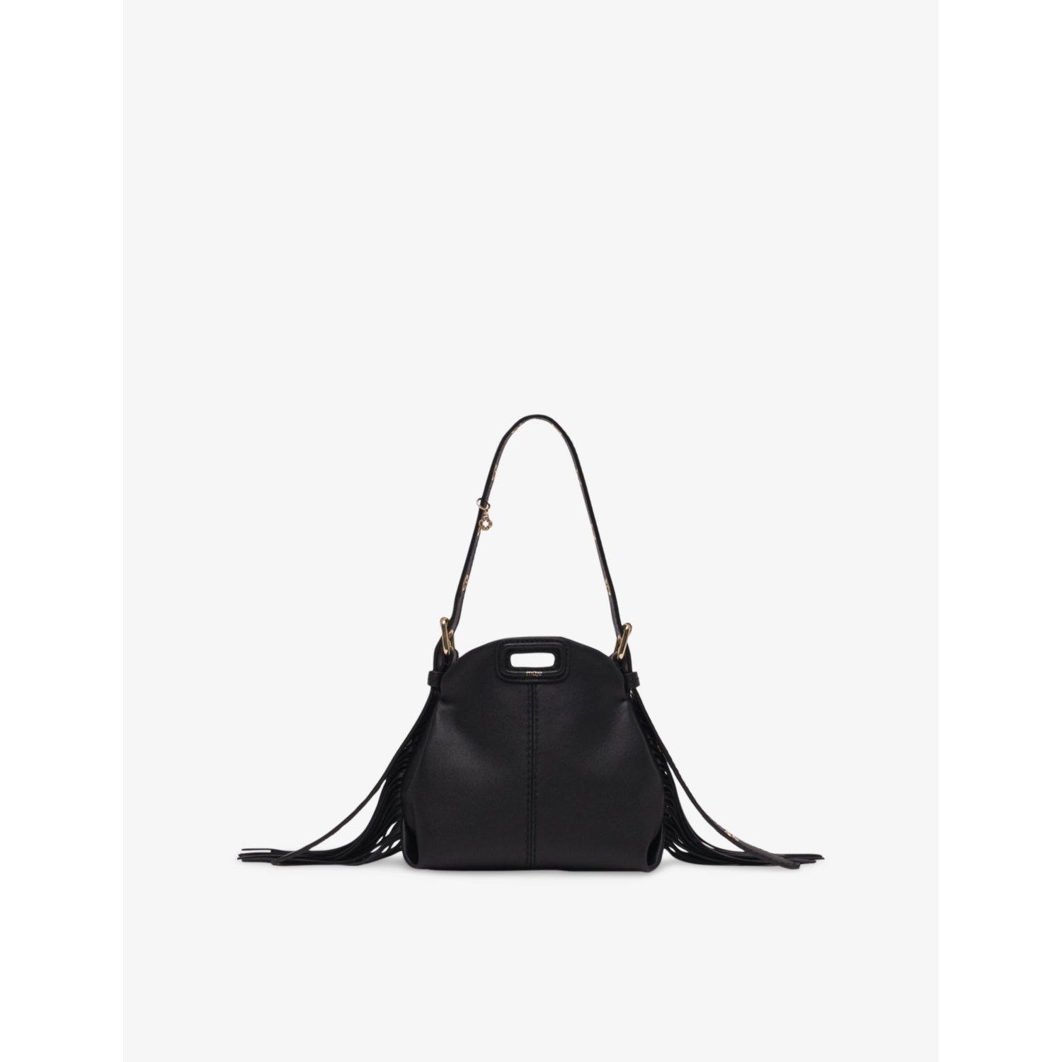 Maje Miss M micro leather bag with clover charm (British brand)