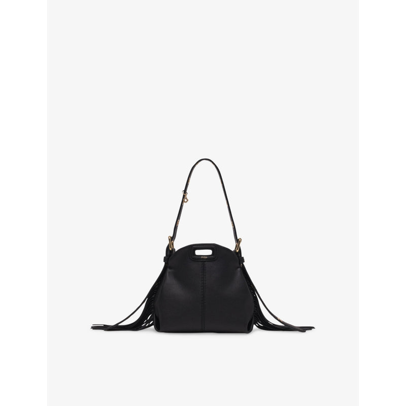 Maje Miss M micro leather bag with clover charm (British brand)