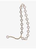 Maje brass chain belt with two-tone clover, UK version