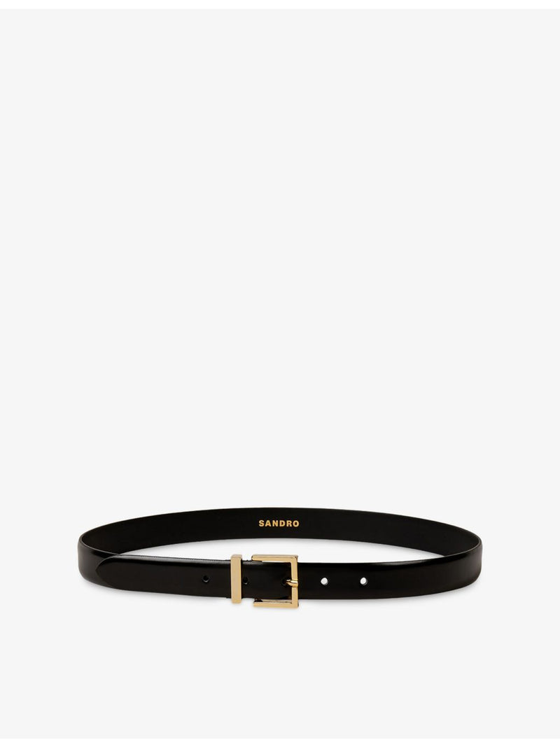 Sandro leather belt with adjustable buckle, imported from the UK