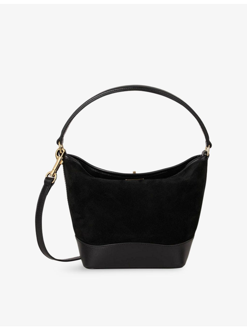 Tangoso small suede leather bucket bag, imported from the UK