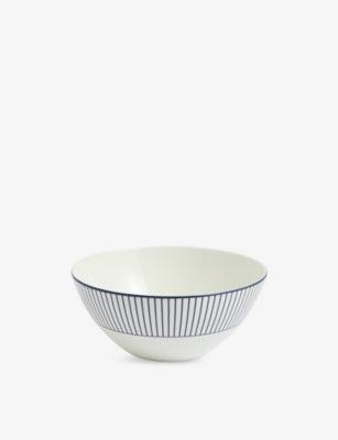 Wedgwood Gio pinstripe bone-china bowl 16cm (British brand)