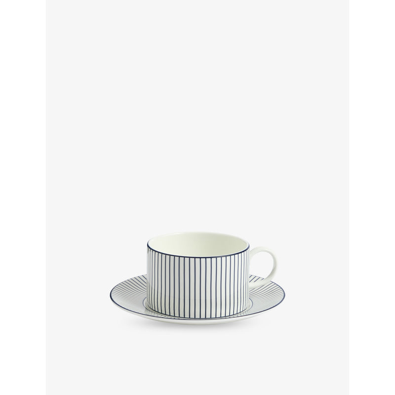 Wedgwood Gio pinstripe bone china teacup and saucer 220ml - British product