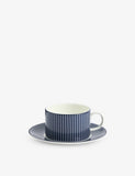 Wedgwood Gio pinstripe bone china teacup and saucer 220ml - British product