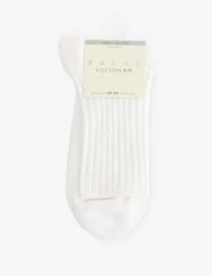 FALKE Cotton Ribbed Crew Socks