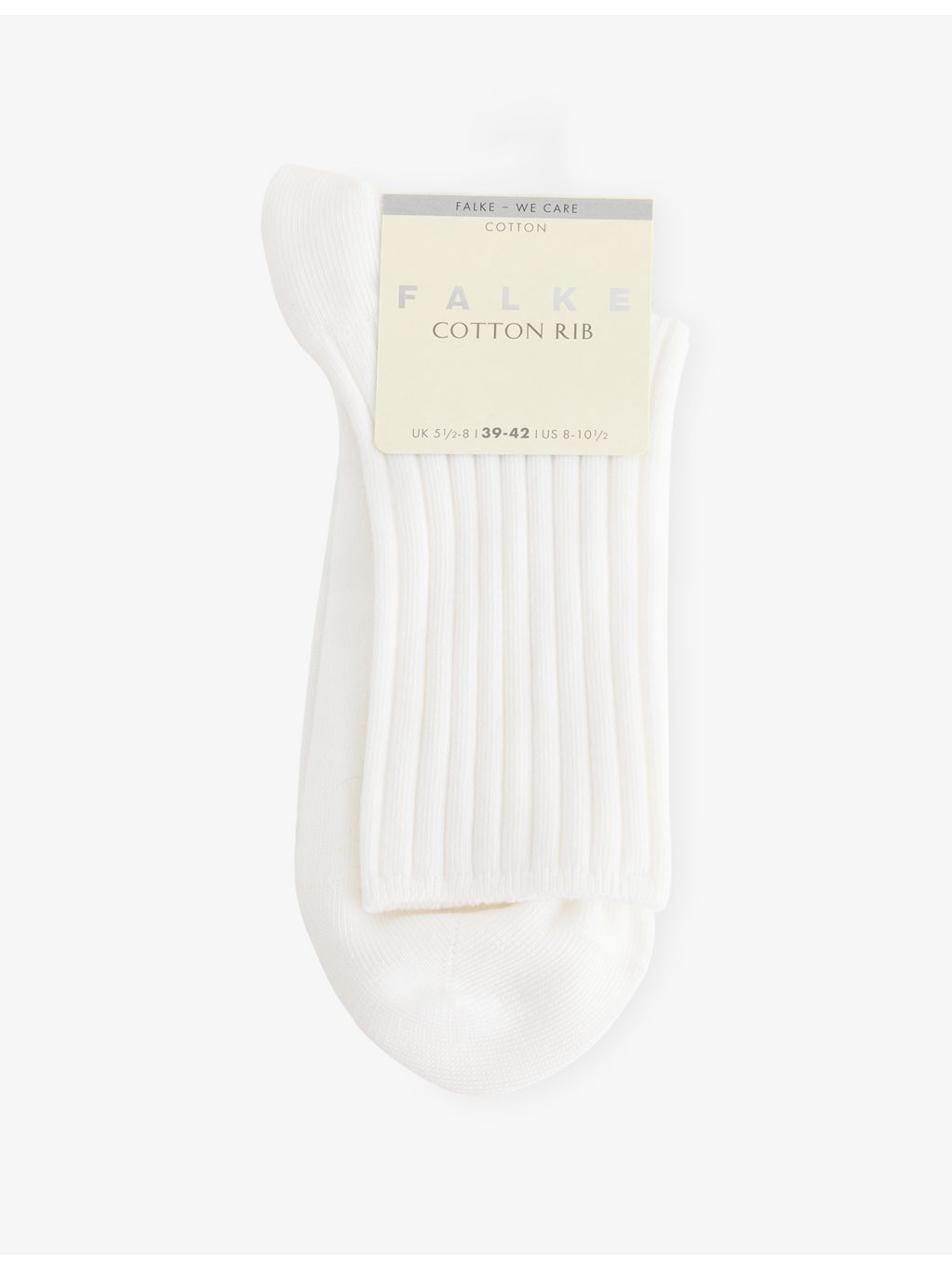 FALKE cotton ribbed crew socks midweight (British brand)