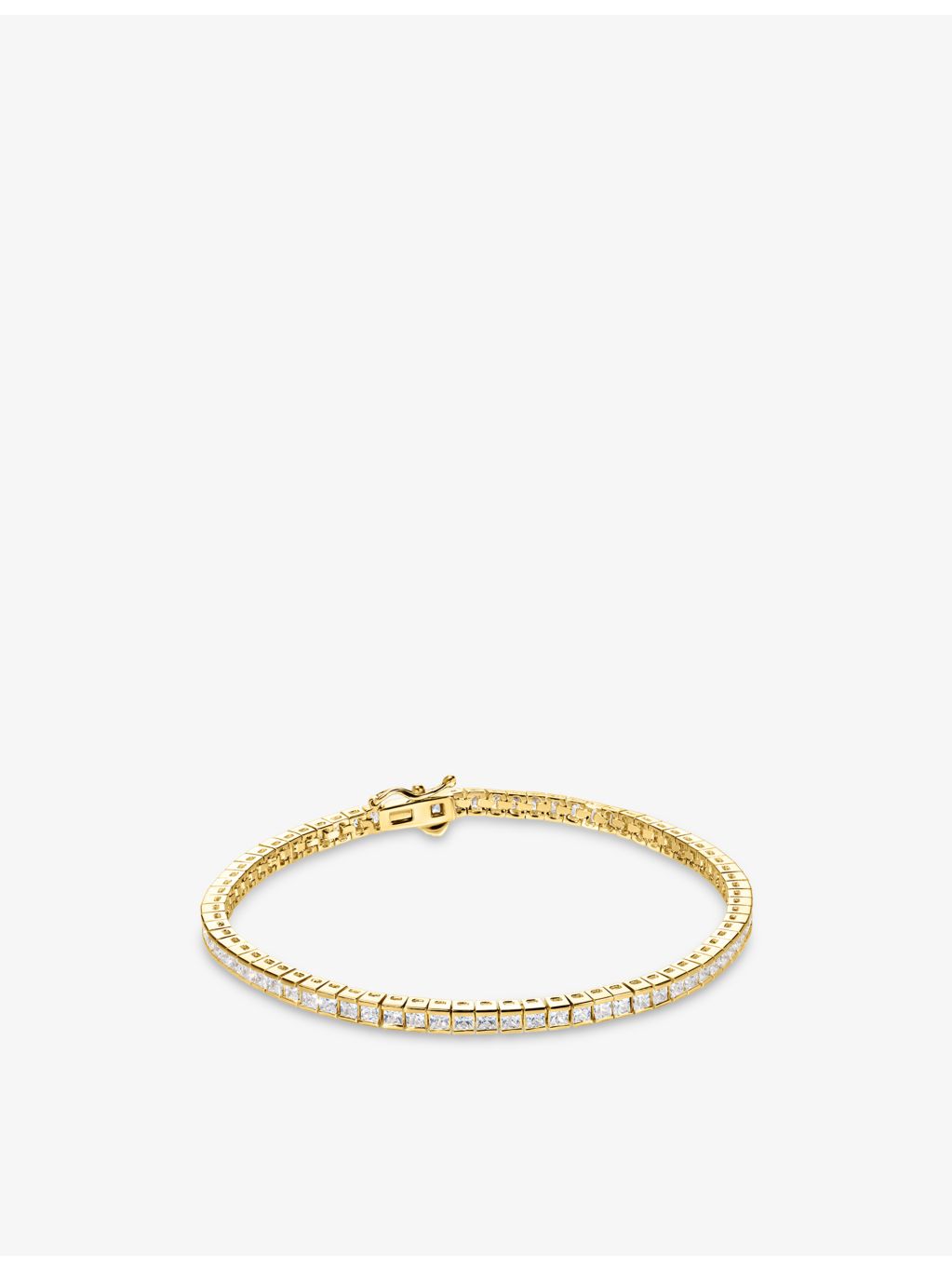 CARAT London vermeil tennis bracelet with cubic zirconia, imported from the UK