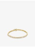 CARAT London vermeil tennis bracelet with cubic zirconia, imported from the UK
