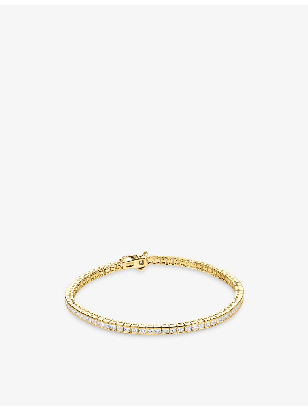 CARAT London Kayla gold vermeil cubic zirconia tennis bracelet 16cm, UK version