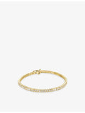 CARAT London Kayla gold vermeil cubic zirconia tennis bracelet 16cm, UK version