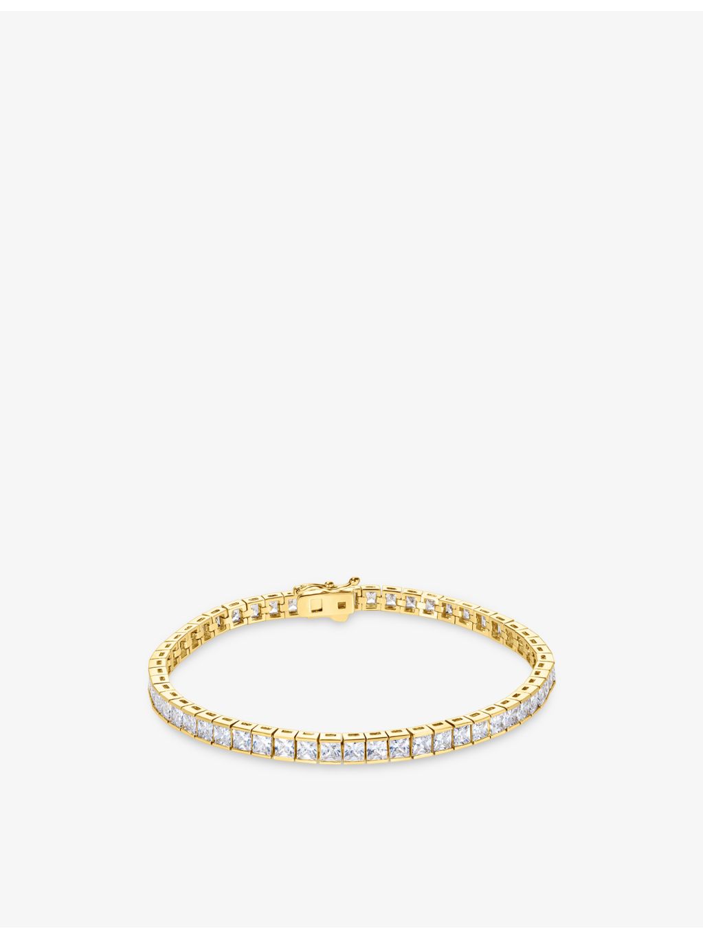 CARAT London tennis bracelet yellow gold vermeil cubic zirconia 18cm, UK version