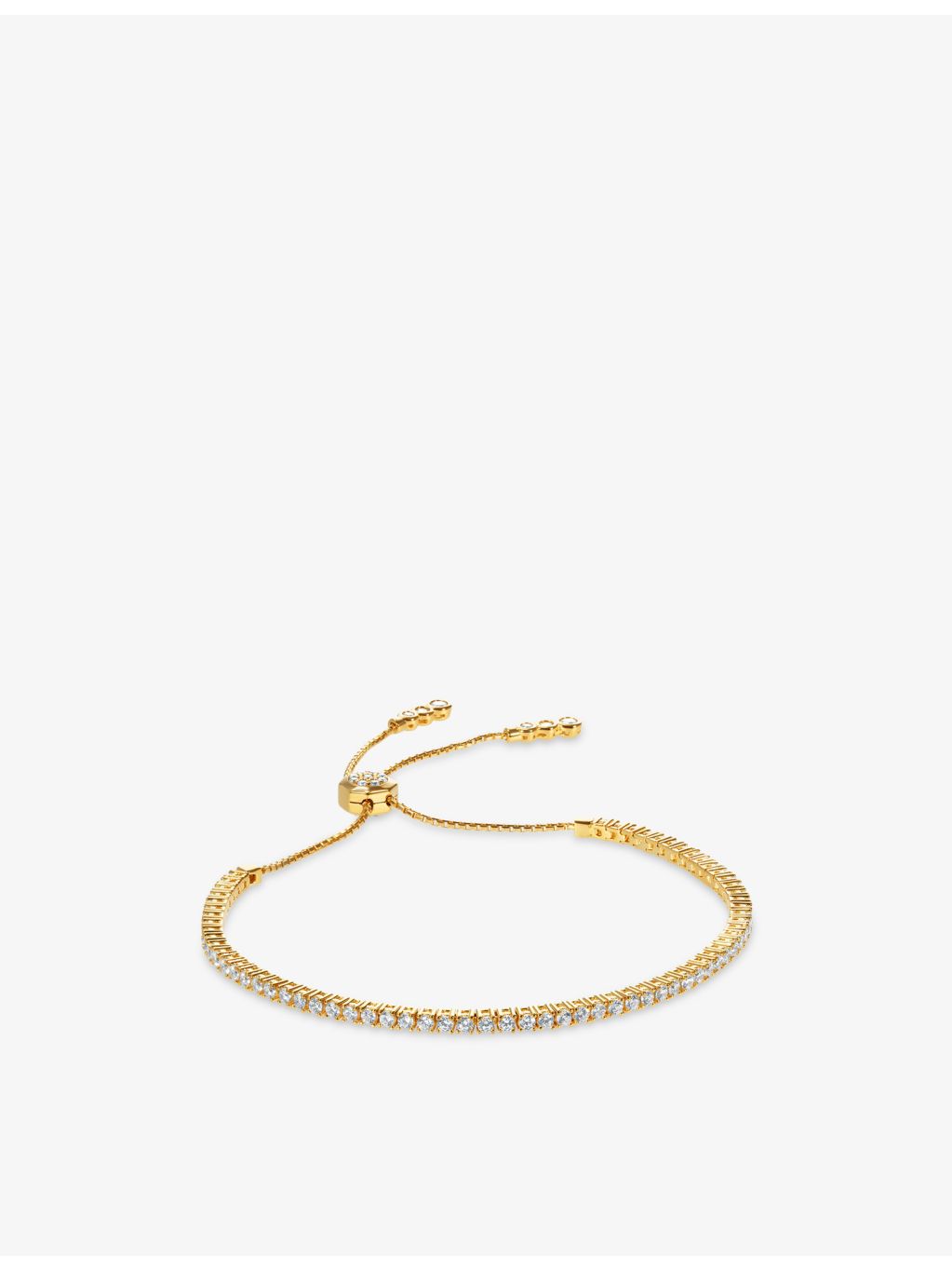 CARAT London gold vermeil cubic zirconia bracelet 21cm, imported from the UK