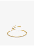 CARAT London gold vermeil cubic zirconia bracelet 21cm, imported from the UK