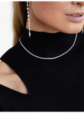 CARAT London Lexi sterling silver tennis necklace cubic zirconia 42cm, UK version