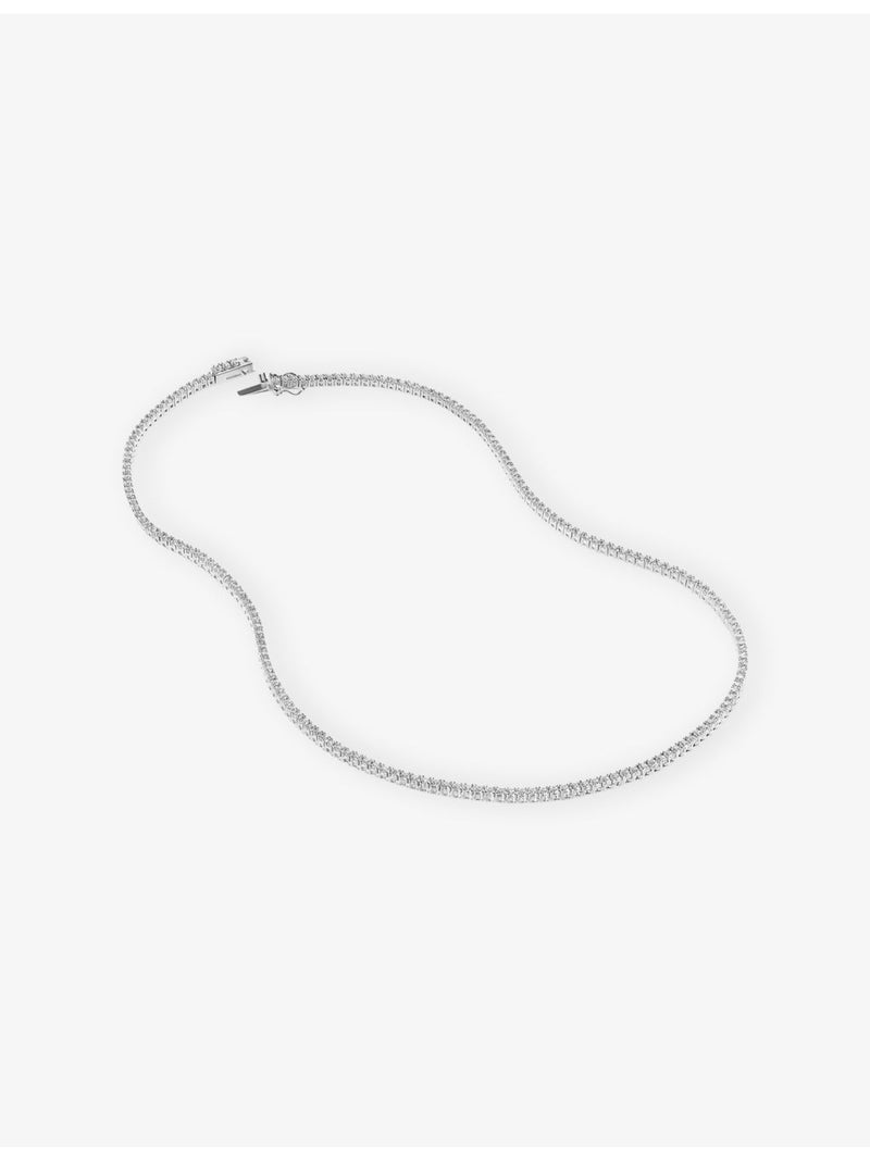 CARAT London Lexi sterling silver tennis necklace cubic zirconia 42cm, UK version