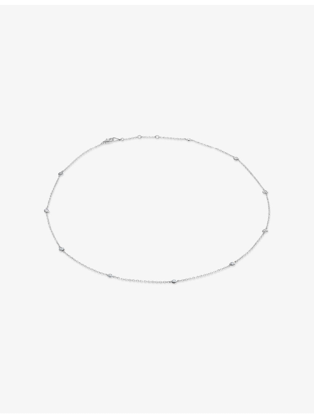 CARAT London Petra sterling silver cubic zirconia necklace 60cm (British brand)