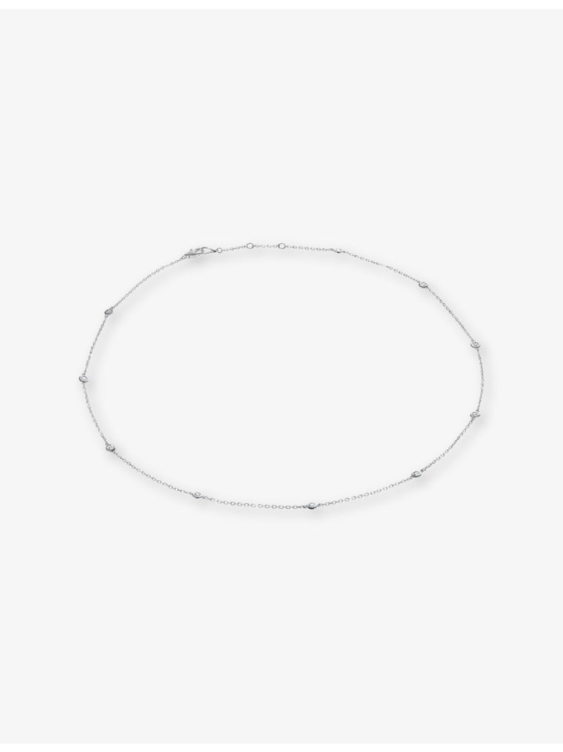 CARAT London Petra sterling silver cubic zirconia necklace (British brand)