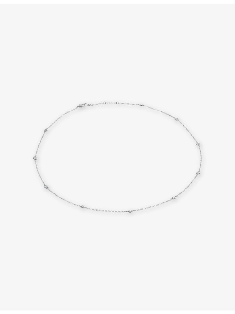 CARAT London Petra sterling silver cubic zirconia necklace 45cm (British brand)