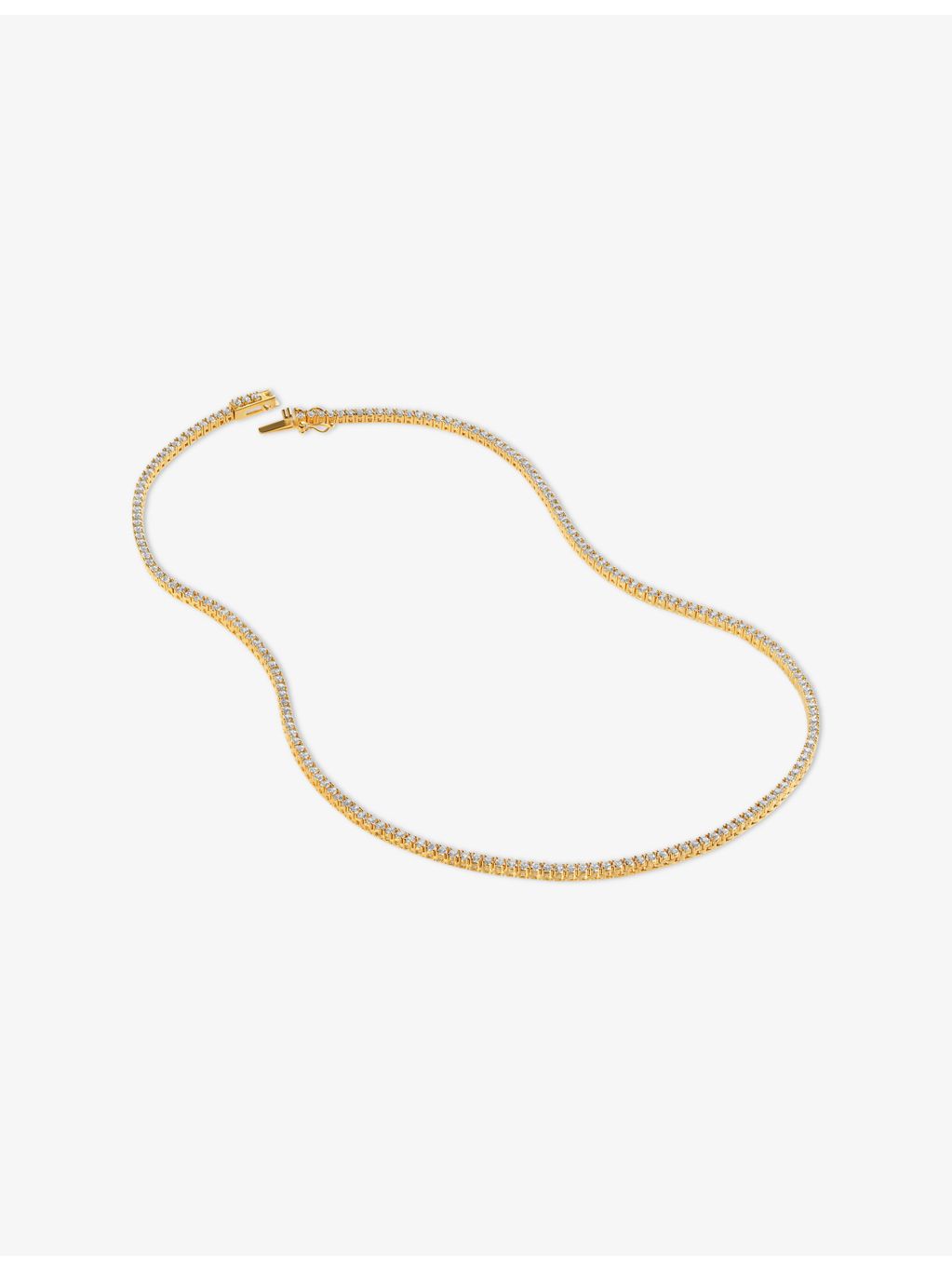 CARAT London Lexi gold vermeil tennis necklace with cubic zirconia (British brand)
