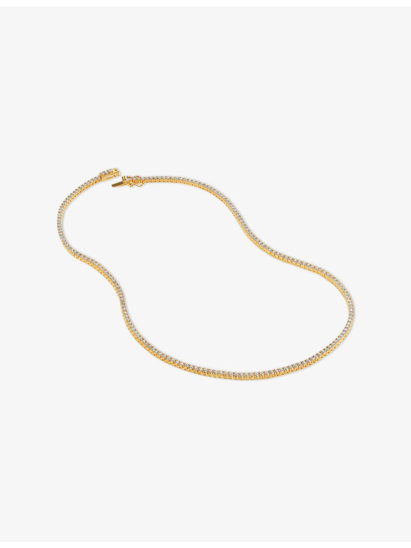 CARAT London Lexi gold vermeil tennis necklace with cubic zirconia (British brand)