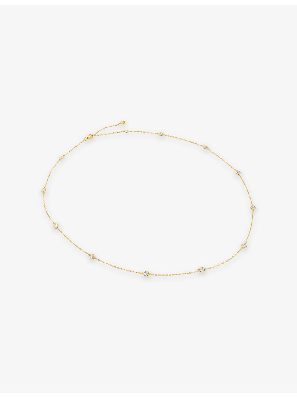 CARAT London gold vermeil cubic zirconia necklace 60cm, imported from the UK