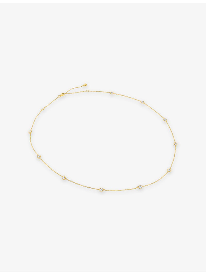 CARAT London gold vermeil cubic zirconia necklace 60cm, imported from the UK