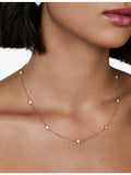 CARAT London 18ct gold vermeil cubic zirconia necklace, imported from the UK