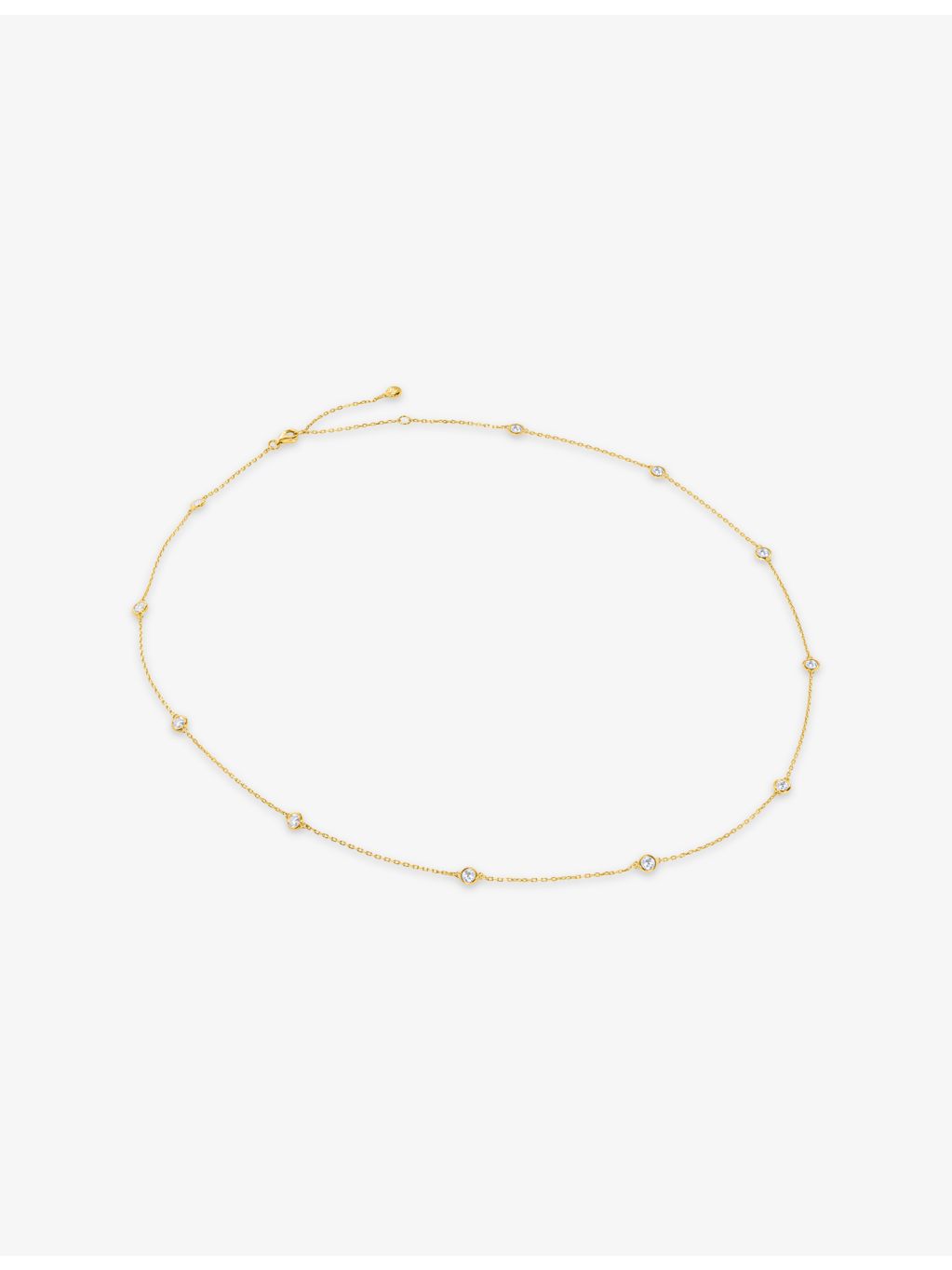 CARAT London 18ct gold vermeil cubic zirconia necklace, imported from the UK