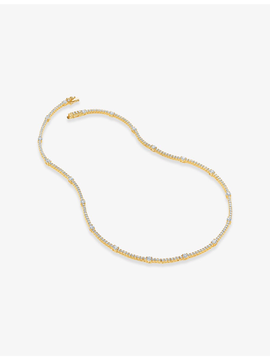 Carat London Phoebe gold vermeil tennis necklace, imported from the UK