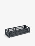HAY oblong stackable plastic crate 34.5cm - British product