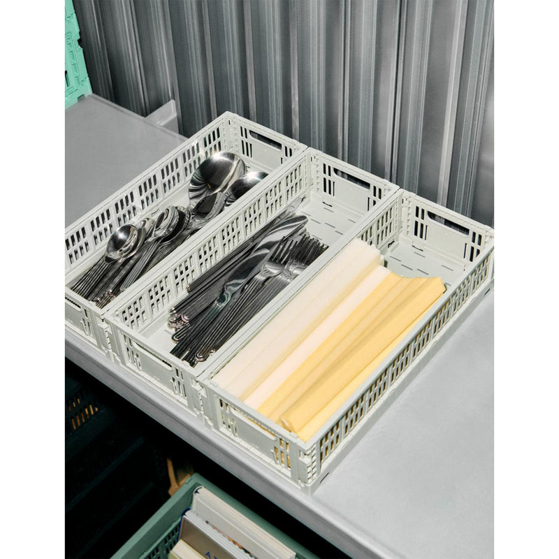 HAY oblong stackable plastic crate 34.5cm - British product