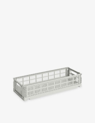 HAY Oblong Stackable Plastic Crate 34.5 x 13 x 8 cm