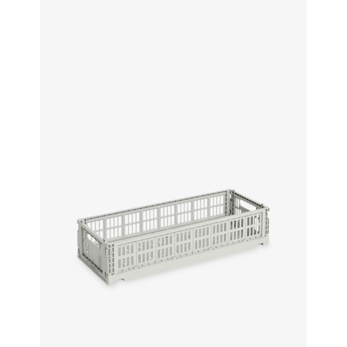 Oblong Stackable Crate - CHARCOAL