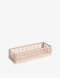 HAY oblong stackable plastic crate 34.5cm - British product