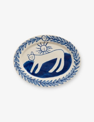 Hay ceramic oval serving platter from La Pittura, imported from the UK