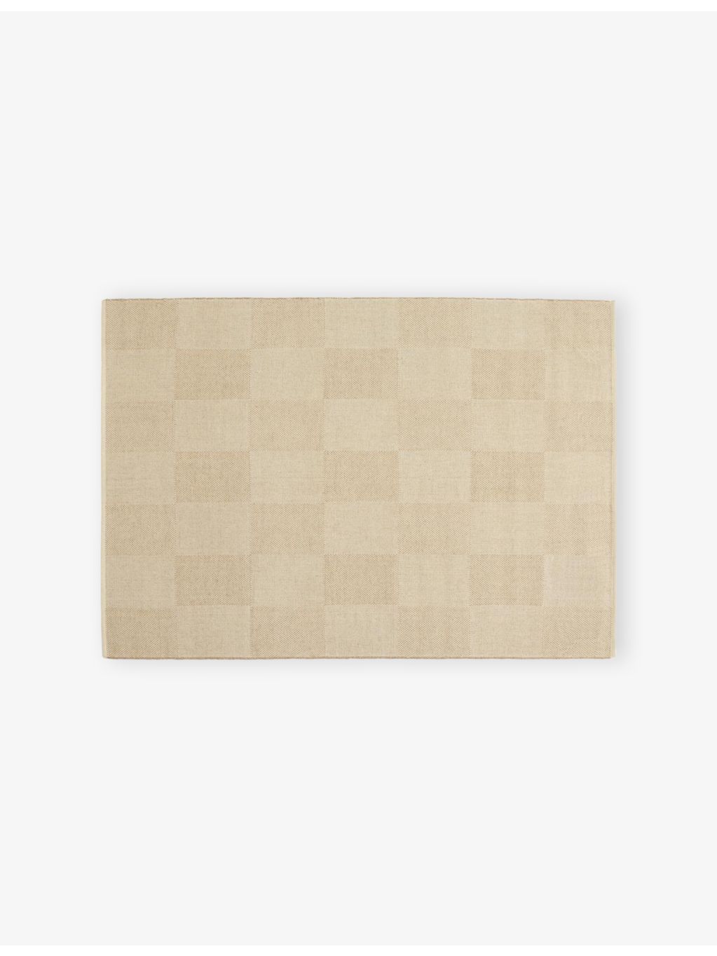 Hay wool rug with check design 140x200cm (British brand)