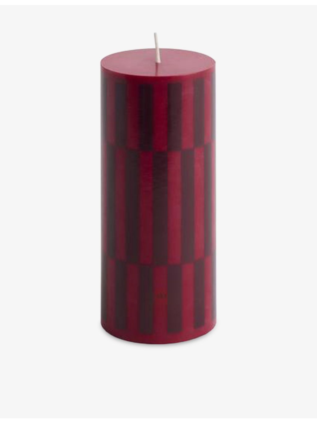 HAY column candle 15cm with check pattern, UK version