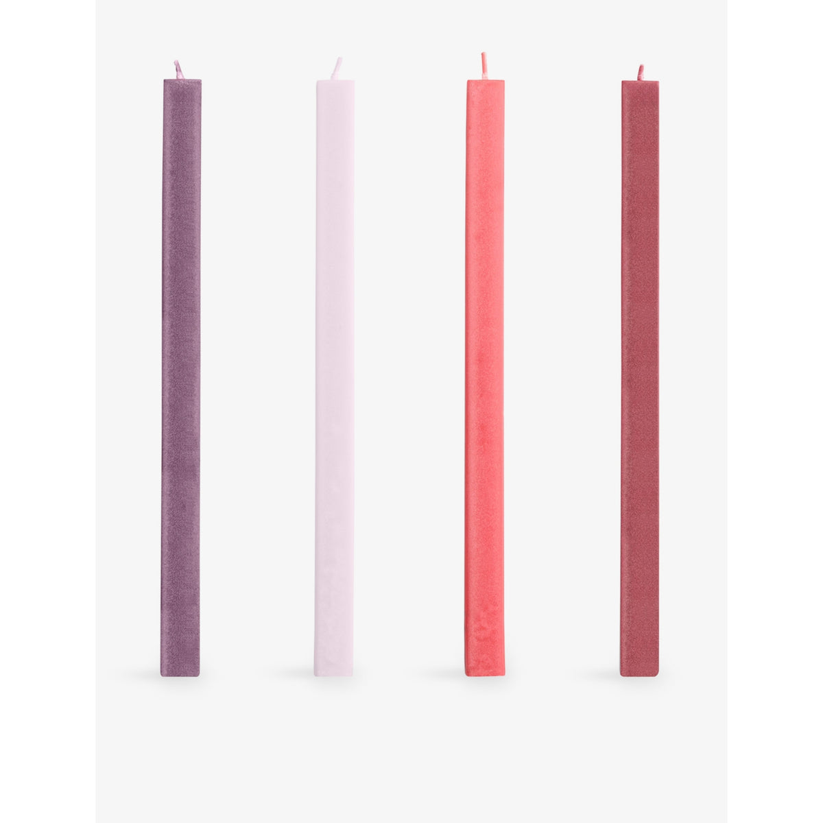 Square Wax Candle Set Of Four - BLUES