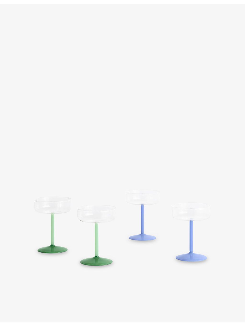 HAY Tint Coupe glasses set of two in borosilicate (British brand)